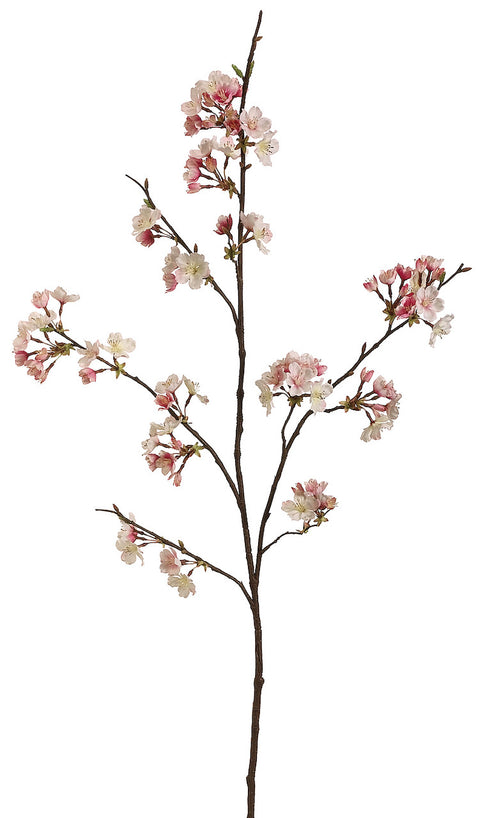 Faux Cherry Blossom Spray Pink/Cream - 42 inch