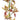 Faux Cymbidium Orchid Spray Rust Yellow - 38 inch