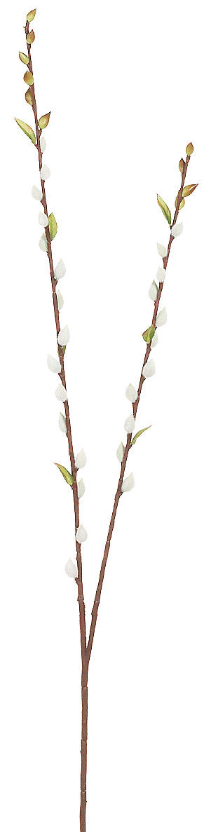 Faux Pussy Willow Spray Gray - 36 inch