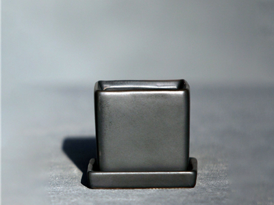 Cube Pot With Detached Saucers, Matte Cool Grey - 2.5" X 2.5"