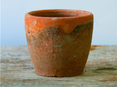 Keswick Terra Cotta Farm Pot, Mossed Redstone - 4.3"