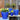 Tapered Cylindrical Planter, Falling Blue - 15.5" X 15.5"