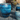 Net Printed Urn Planter, Ice Blue - 14" X 17.0