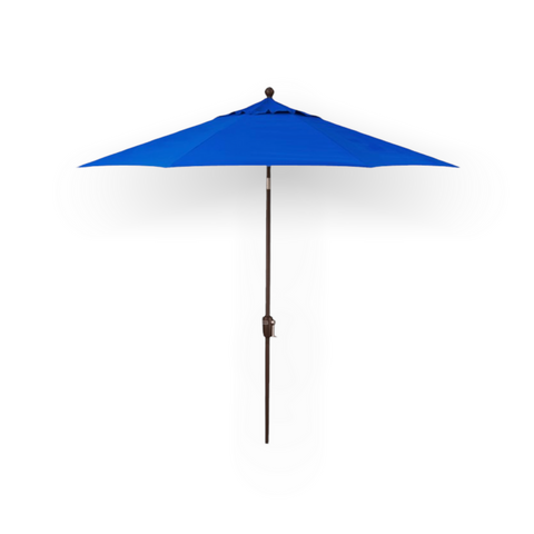 9' Push Button Tilt Umbrella, Bronze Frame - Cobalt