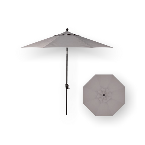 9' Push Button Tilt Umbrella, Black Frame - Boulder