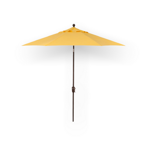 9' Push Button Tilt Umbrella, Bronze Frame - Lemon