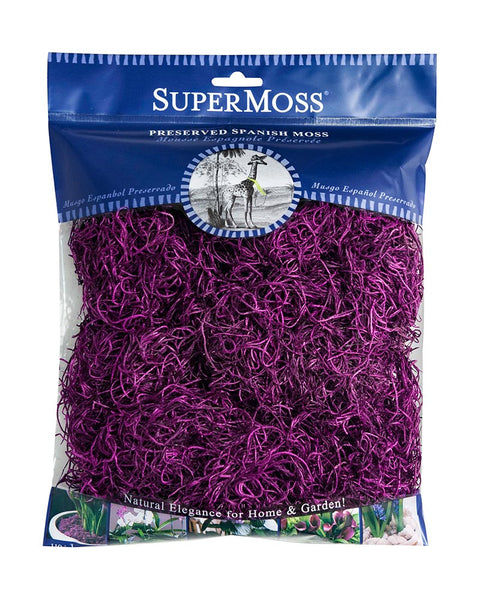 SuperMoss Spanish Moss Preserved Violet - 4oz