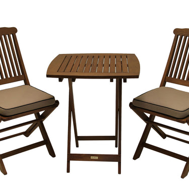 Eucalyptus Square Bistro Set - 3 Piece