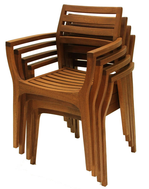 Eucalyptus Danish Stacking Arm Chair