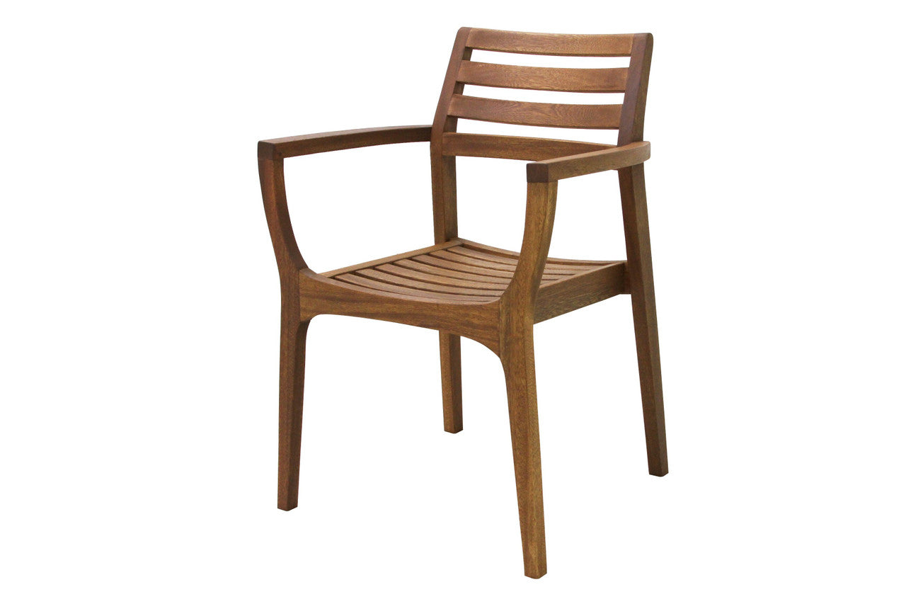 Eucalyptus Danish Stacking Arm Chair - Thumbnail 2