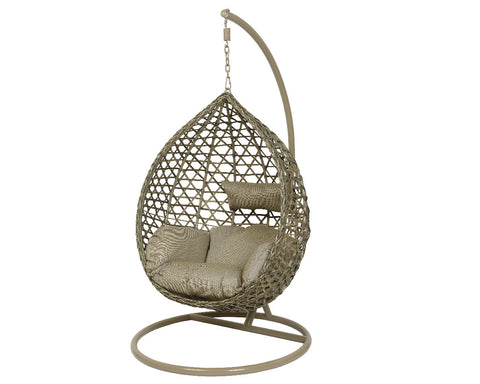Hanging Chair Montreal Taupe with Sesame Cushion