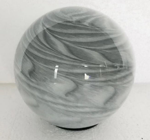 Glazed Ceramic Solar Glass Orb Strata - 7 inch