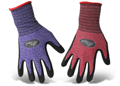 Boss® Guardian Angel Dotted Nitrile Palm Knit Wrist Purple/Red Gloves  - Medium
