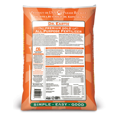 Dr. Earth Premium Gold All Purpose Fertilizer - 25 Lb