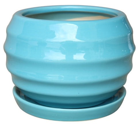 Lantern Ball Pot Tropic Blue - 9 inch