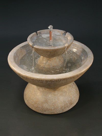 Color Bowl with Lip Fountain, 2 Tier