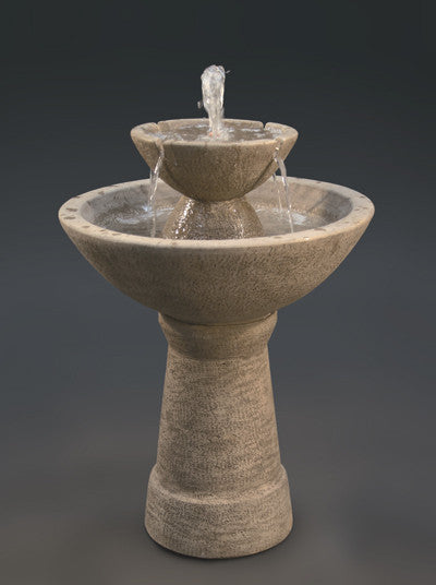 Color Bowl with Lip Fountain, 2 Tier Tall
