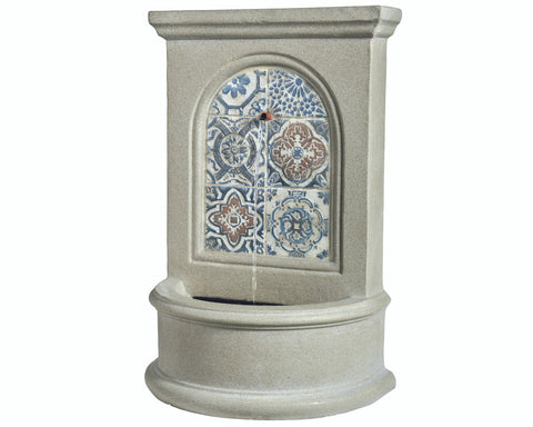 Lightweight Mosaic Wall Fountain - Square Top