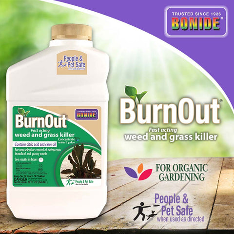 BurnOut® Fast-Acting Weed & Grass Killer Concentrate - 32 oz
