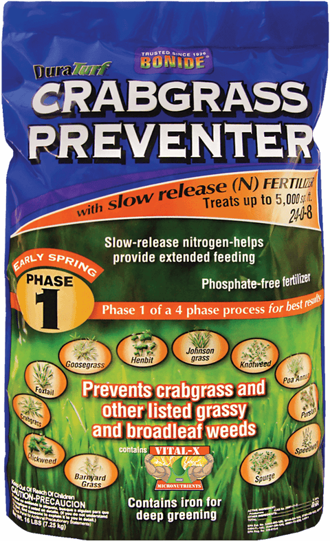 DuraTurf Crabgrass & Weed Preventer for Lawns and Ornamental beds - 16 lb