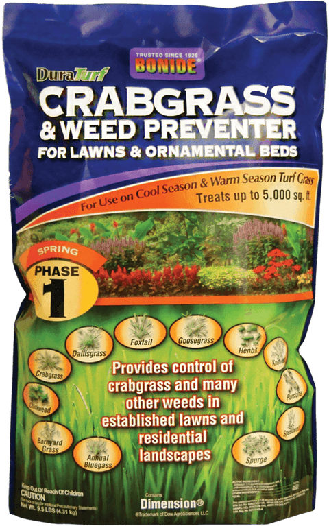 DuraTurf Crabgrass & Weed Preventer for Lawns and Ornamental beds - 9.5 lb