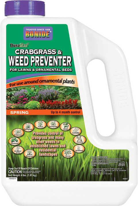 DuraTurf Crabgrass & Weed Preventer for Lawns and Ornamental beds - 4 lb
