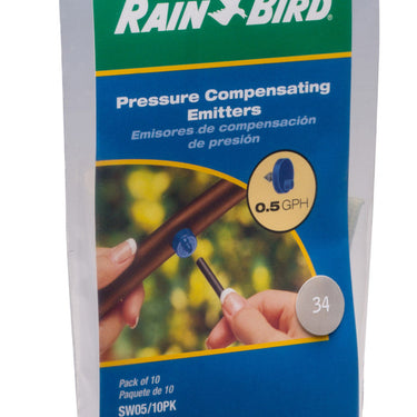 SW05-10PS Drip Irrigation Spot Watering Dripper/Emitter, 0.5 (1/2) Gallon Per Hour - 10 Pack